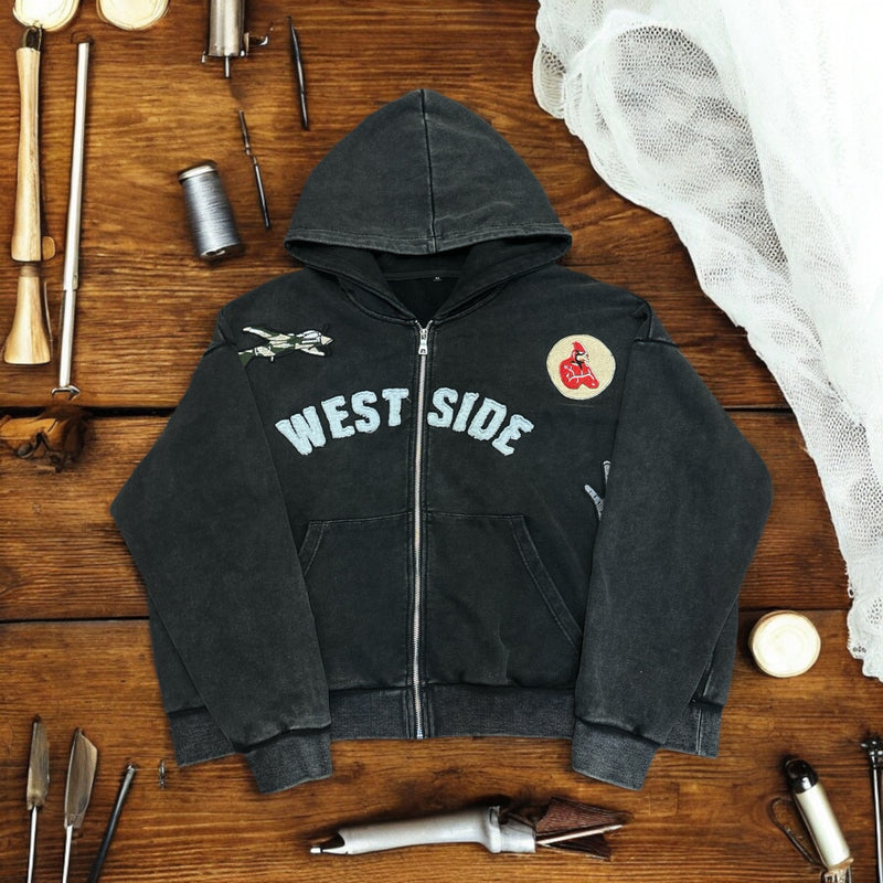 “West-Side Pride” Zip-Up Hoodie